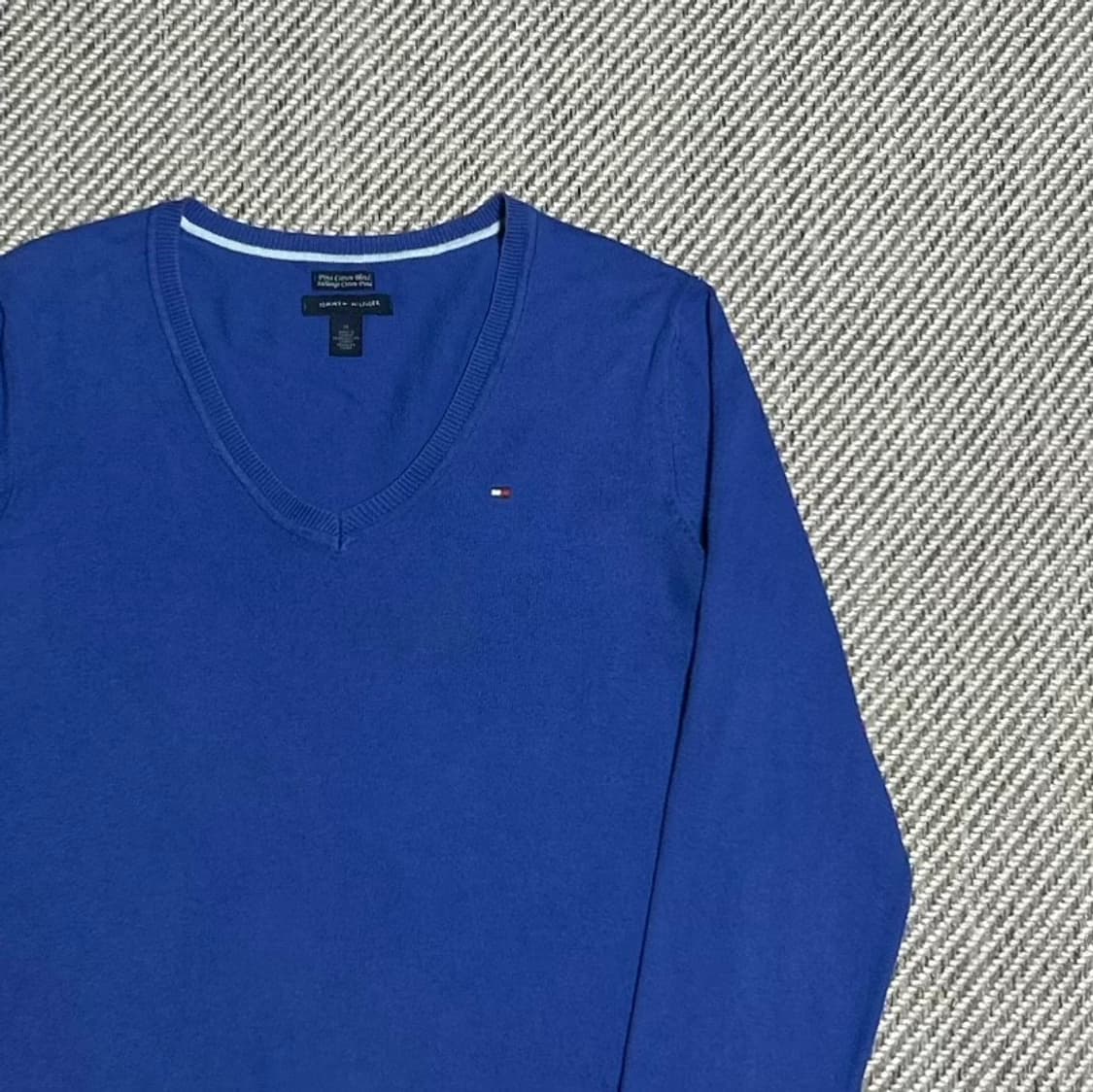 [M] Tommy 타미힐피거 우먼즈 코튼 브이넥 니트 상품이미지2