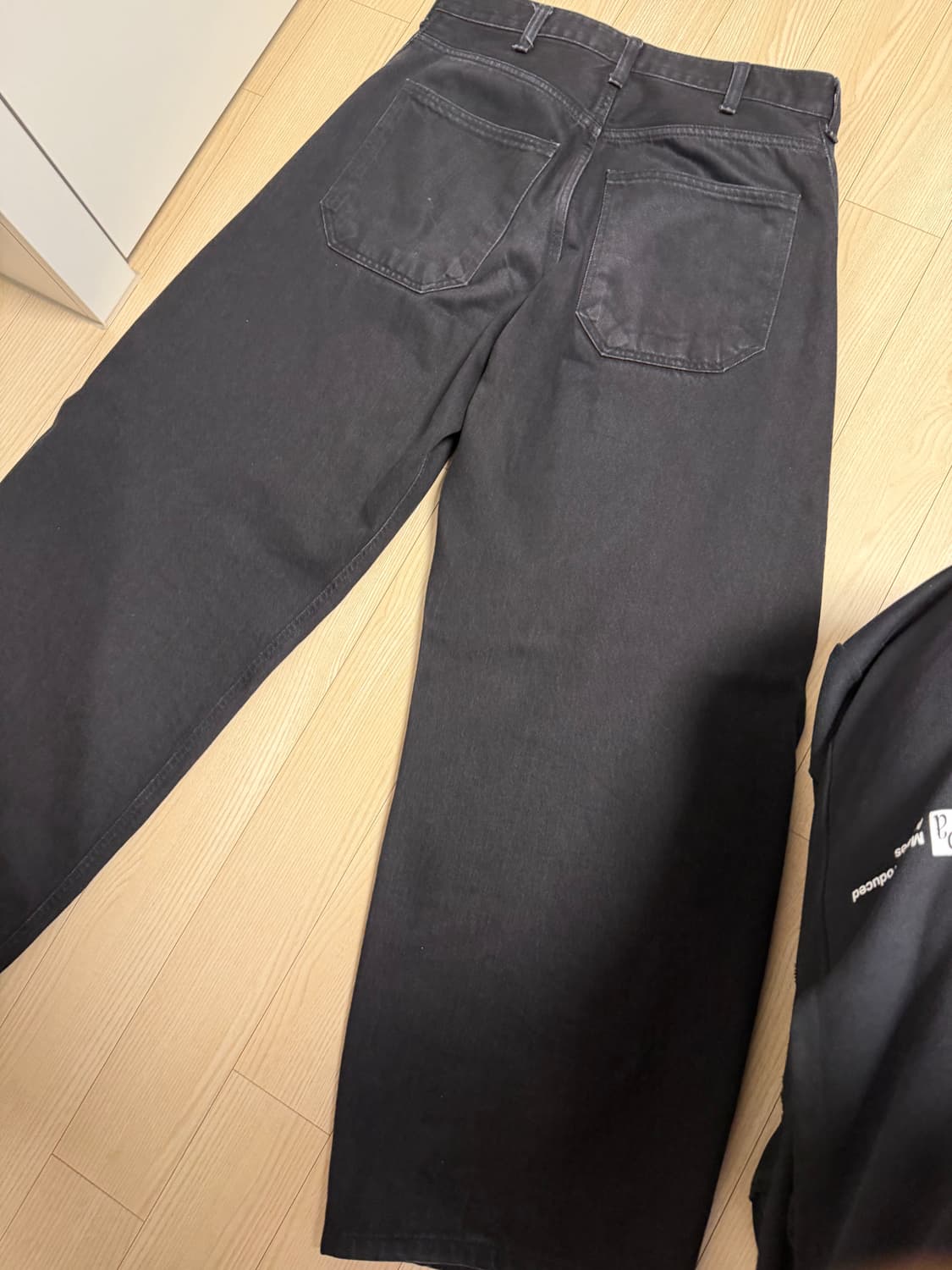 해칭룸 와이드 커브진 제트블랙3사이즈 상품이미지3