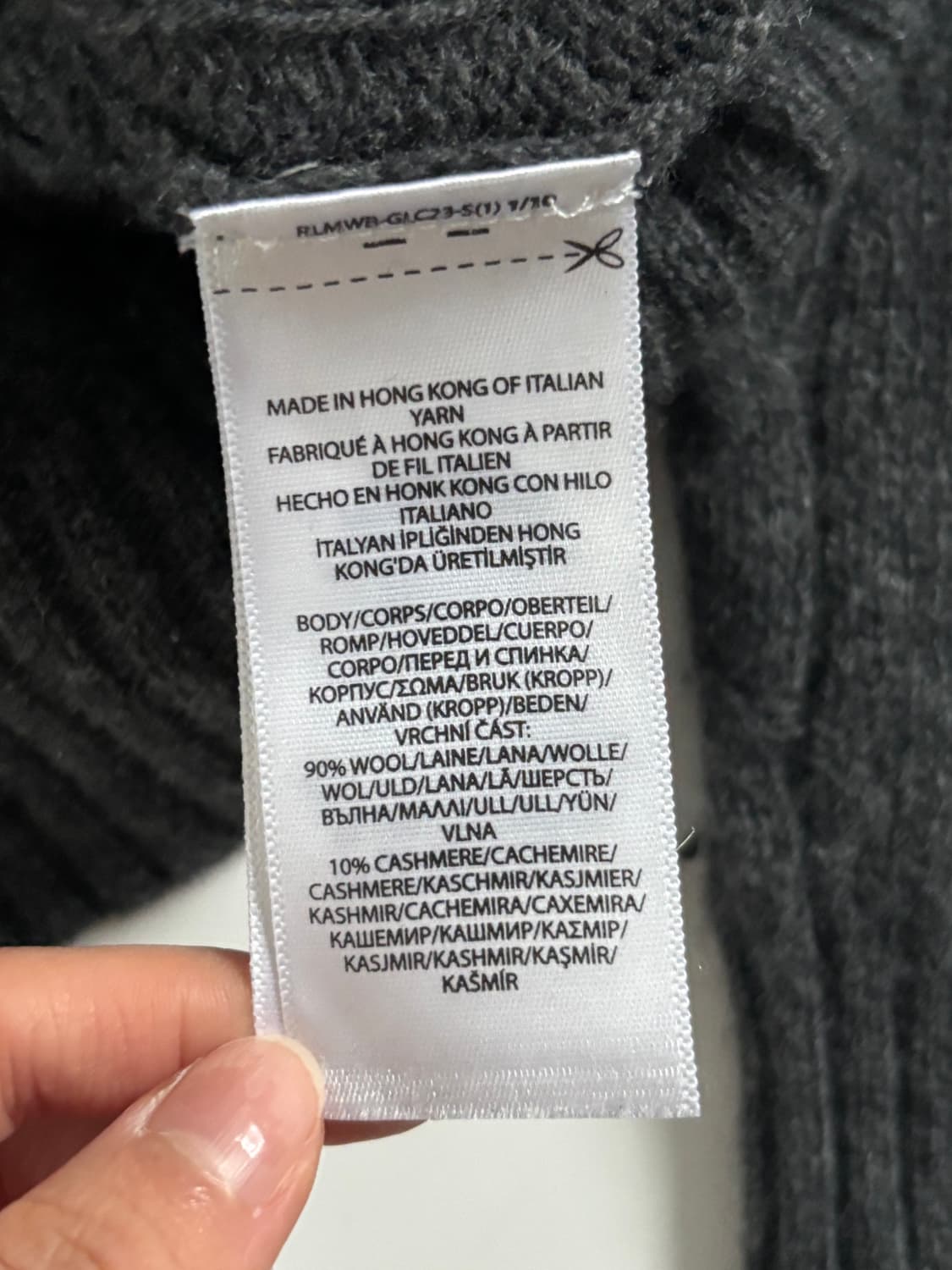 Polo 폴로 랄프로렌 신형 캐시미어 딥그레이 케이블 니트 상품이미지6