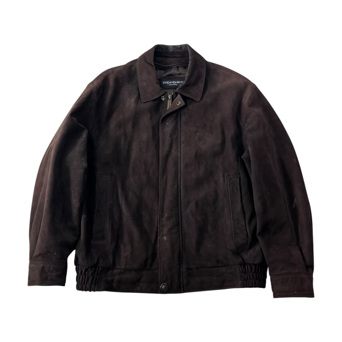 100 입생로랑 90s 스웨이드 블루종 자켓 상품이미지1