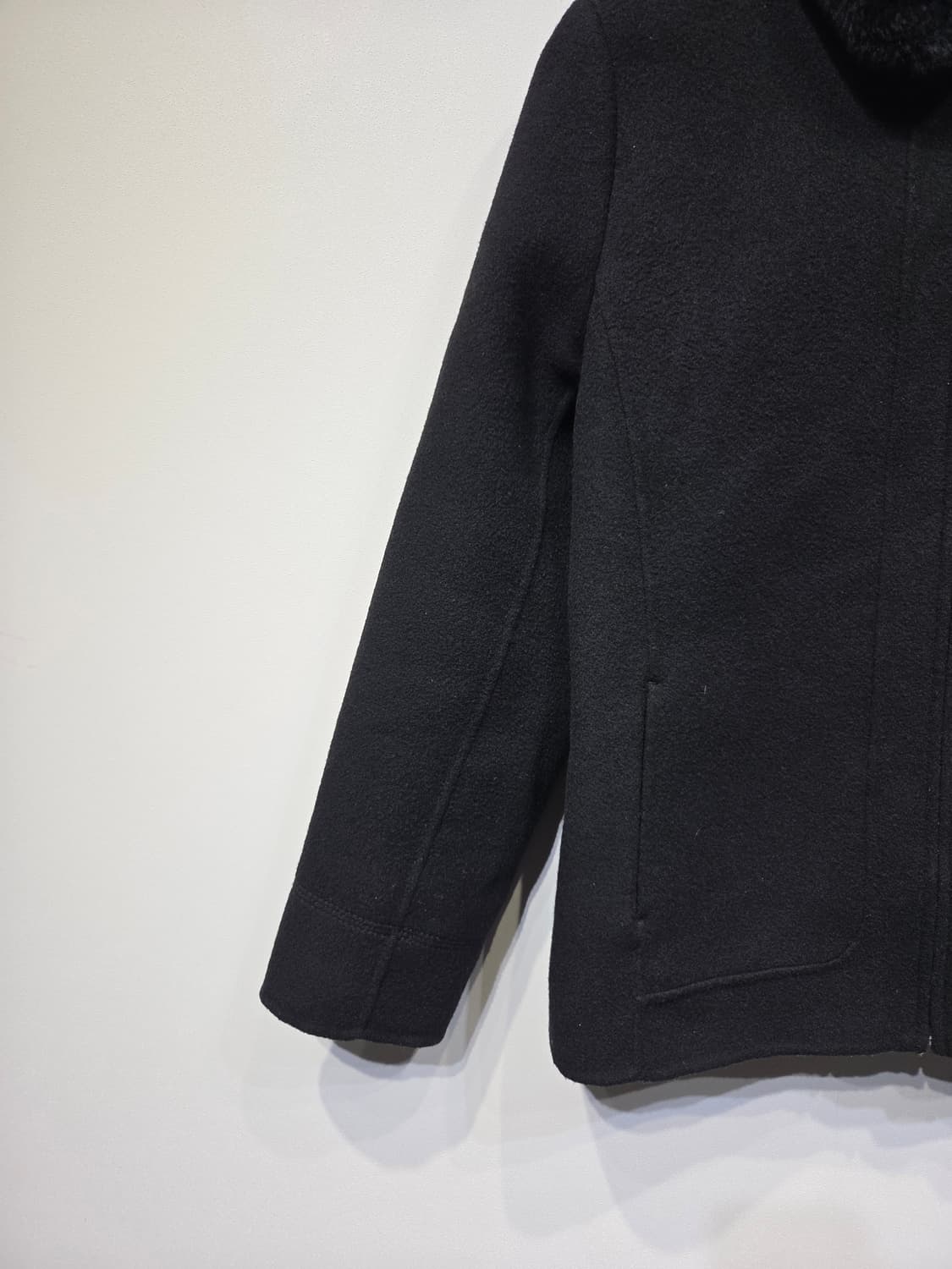 크로커다일레이디 렉스 퍼 배색 울 자켓 상품이미지4