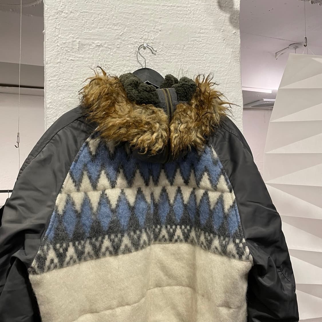 준야와타나베 맨 21aw 니트 도킹 N2B 봄버 자켓 상품이미지2