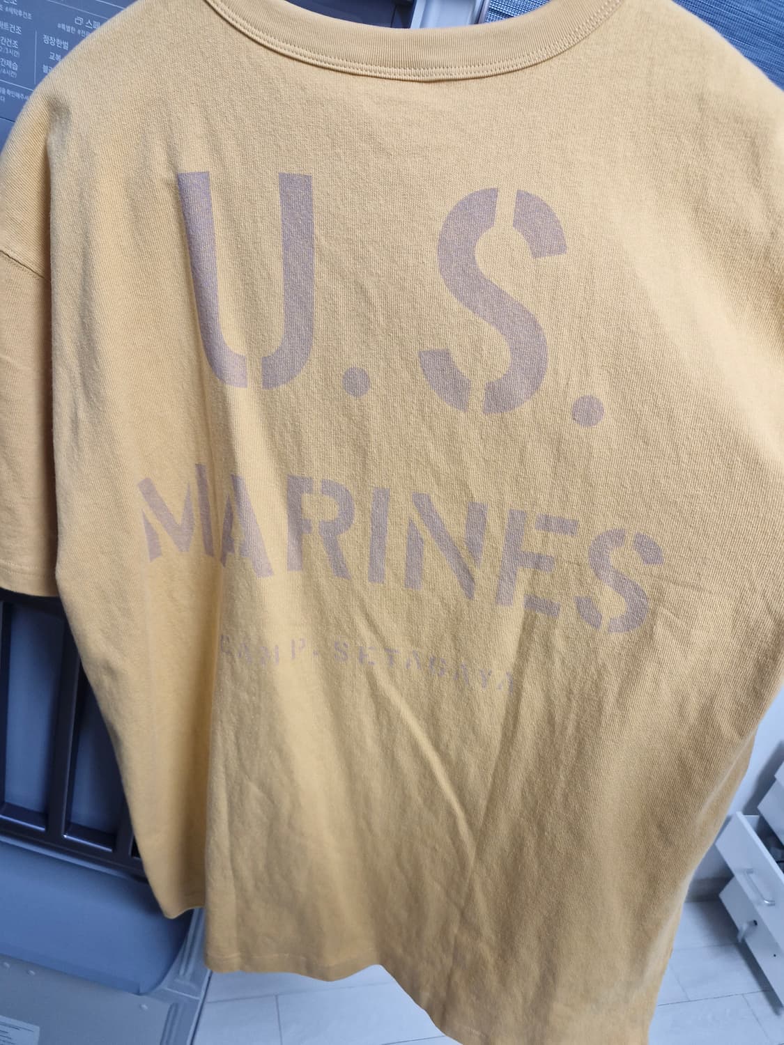 브론슨 U.S. Marines 옐로우 반팔티 XXL 상품이미지3