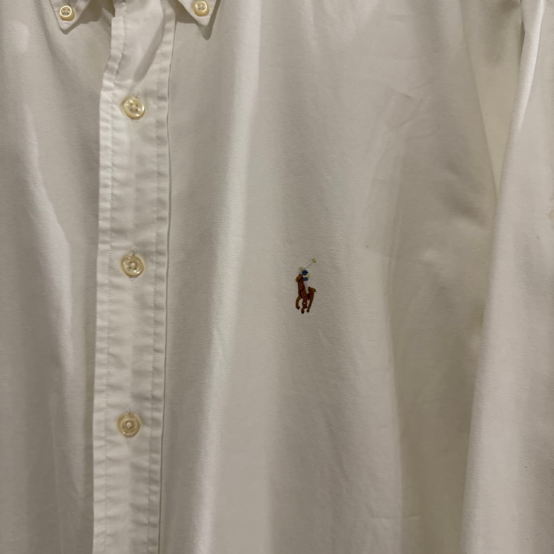 [XL]폴로 셔츠 화이트 멀티포니 상품이미지2