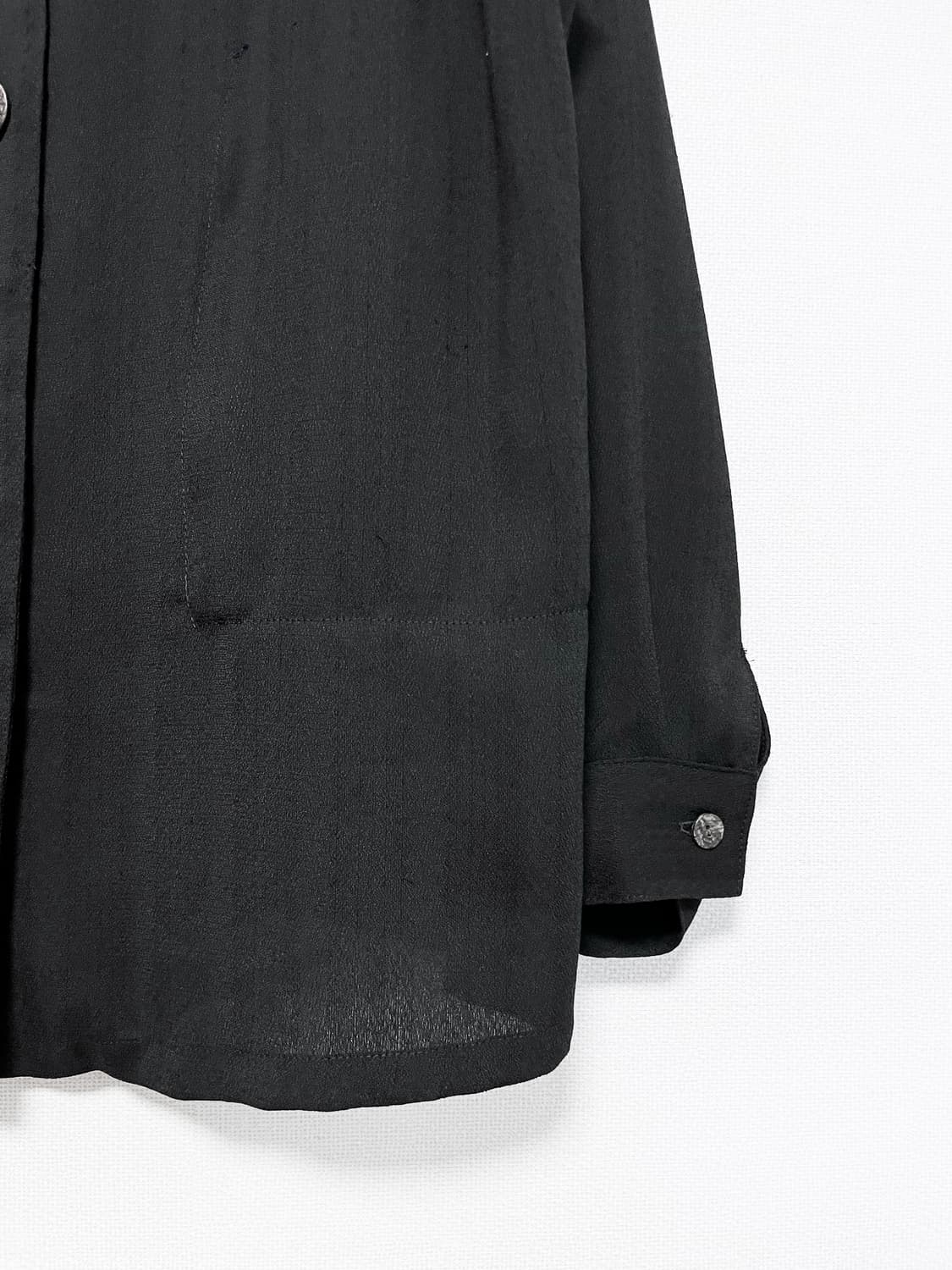 Round Collar Button Jacket - Black 상품이미지8