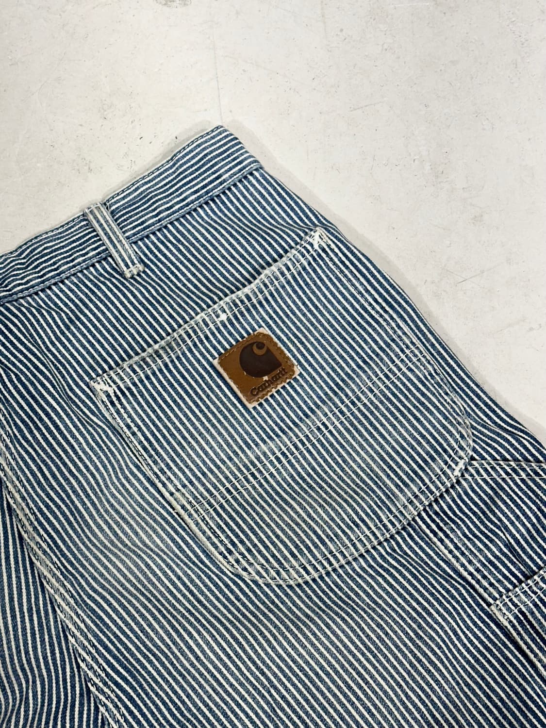 칼하트 블루 히코리 카펜터 와이드 워크 팬츠 30 상품이미지6