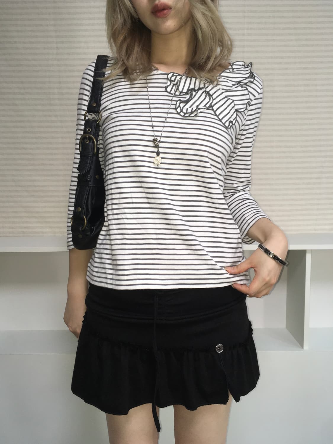 jpn vintage ribbon stripe t-shirt 상품이미지4