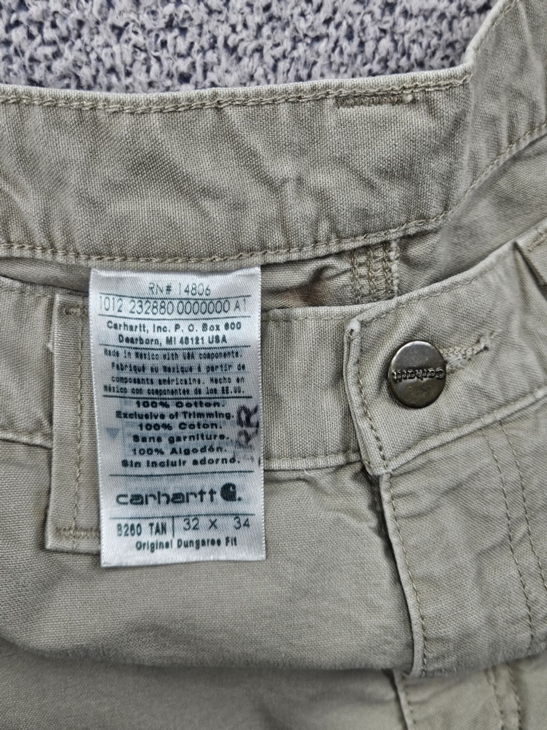 칼하트 코튼 카고 워크 팬츠 ( 32X34 ) / 11735 상품이미지7