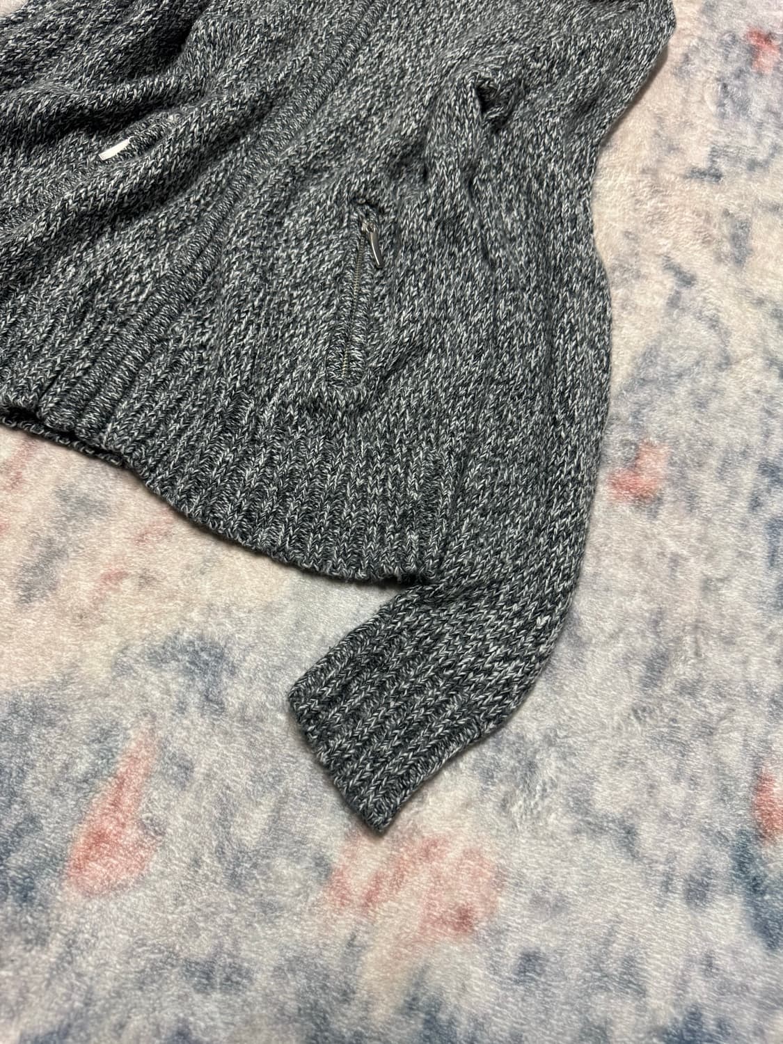 Colza trimming fur knit hoodie  상품이미지6