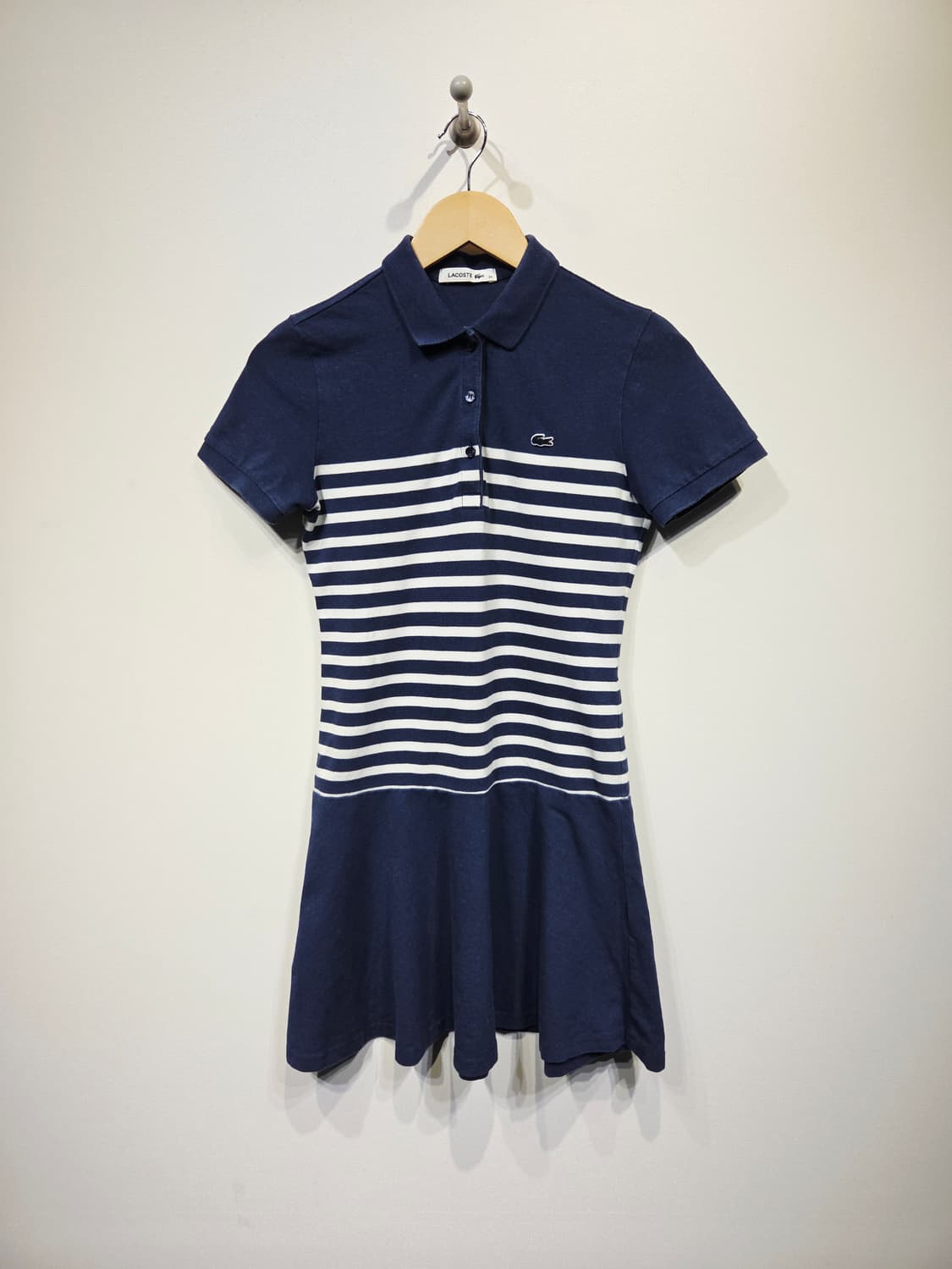 라코스테 네이비 스트라이프 반팔 폴로 원피스 상품이미지2