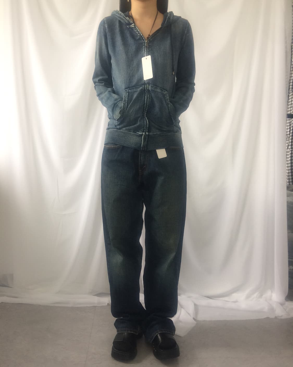 Washing cotton hood zip up 상품이미지6