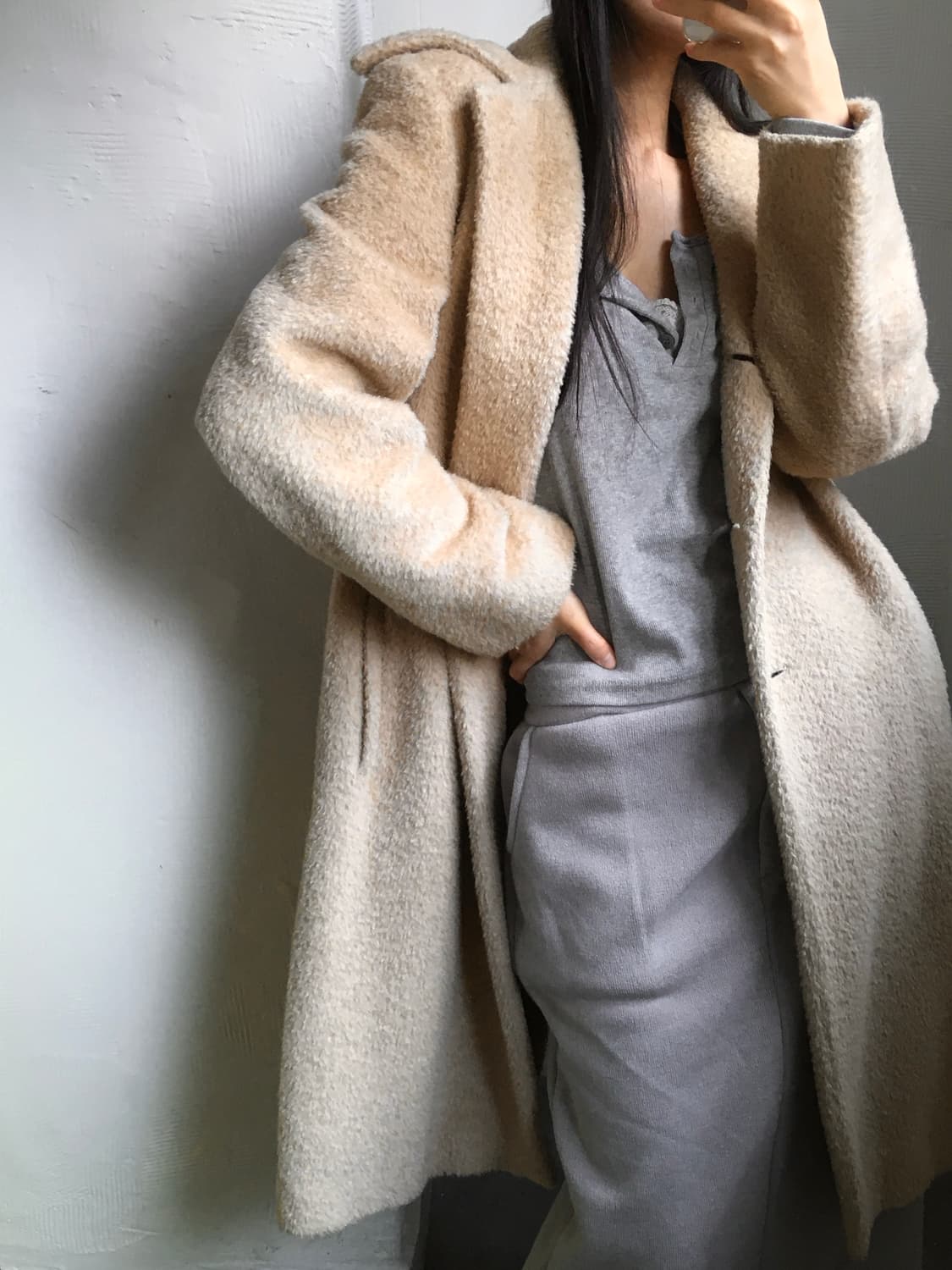 Max Mara 막스마라 알파카 싱글 코트 상품이미지1