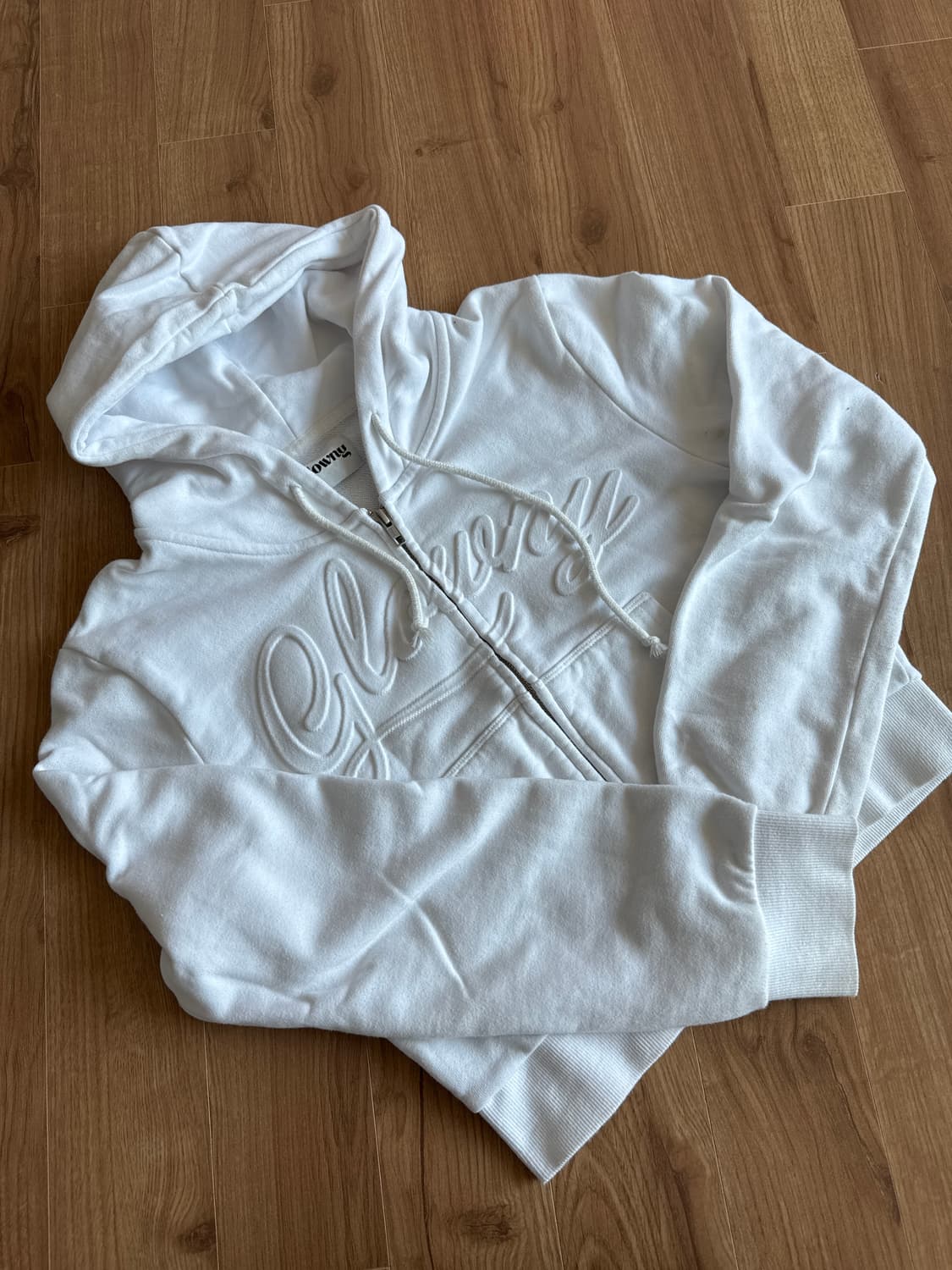 글로니 크롭 후드집업 상품이미지1