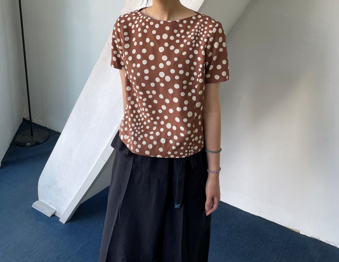 DOT patterned short blouse 상품이미지1