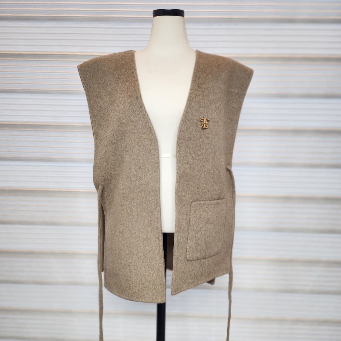 《새상품》핸드메이드 케시미어 베스트 조끼 상품이미지1