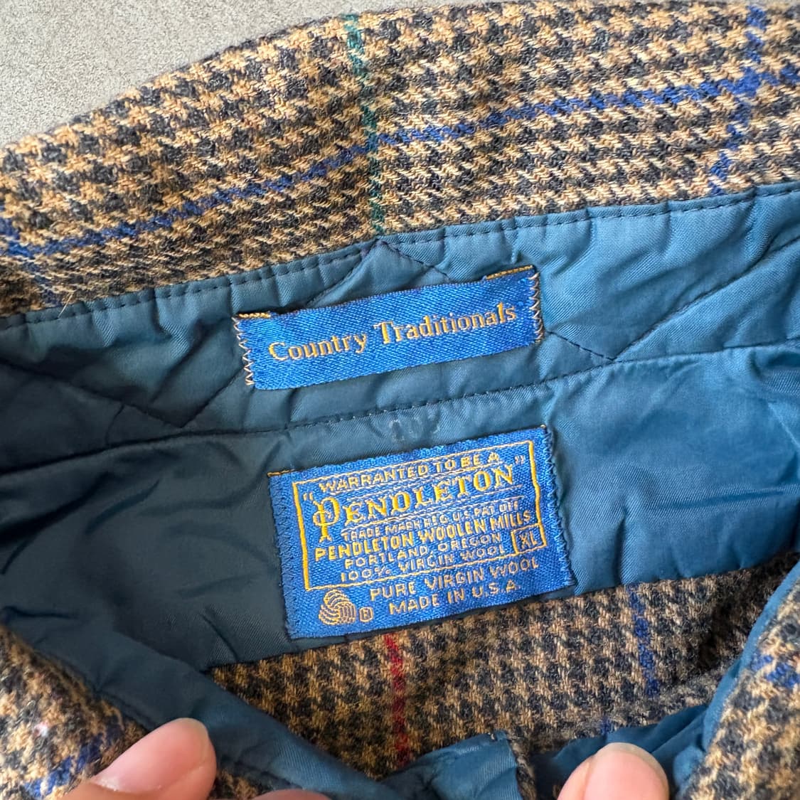 80s Pendleton 80년대 미국 생산 펜들턴 체크 울 셔츠 상품이미지5