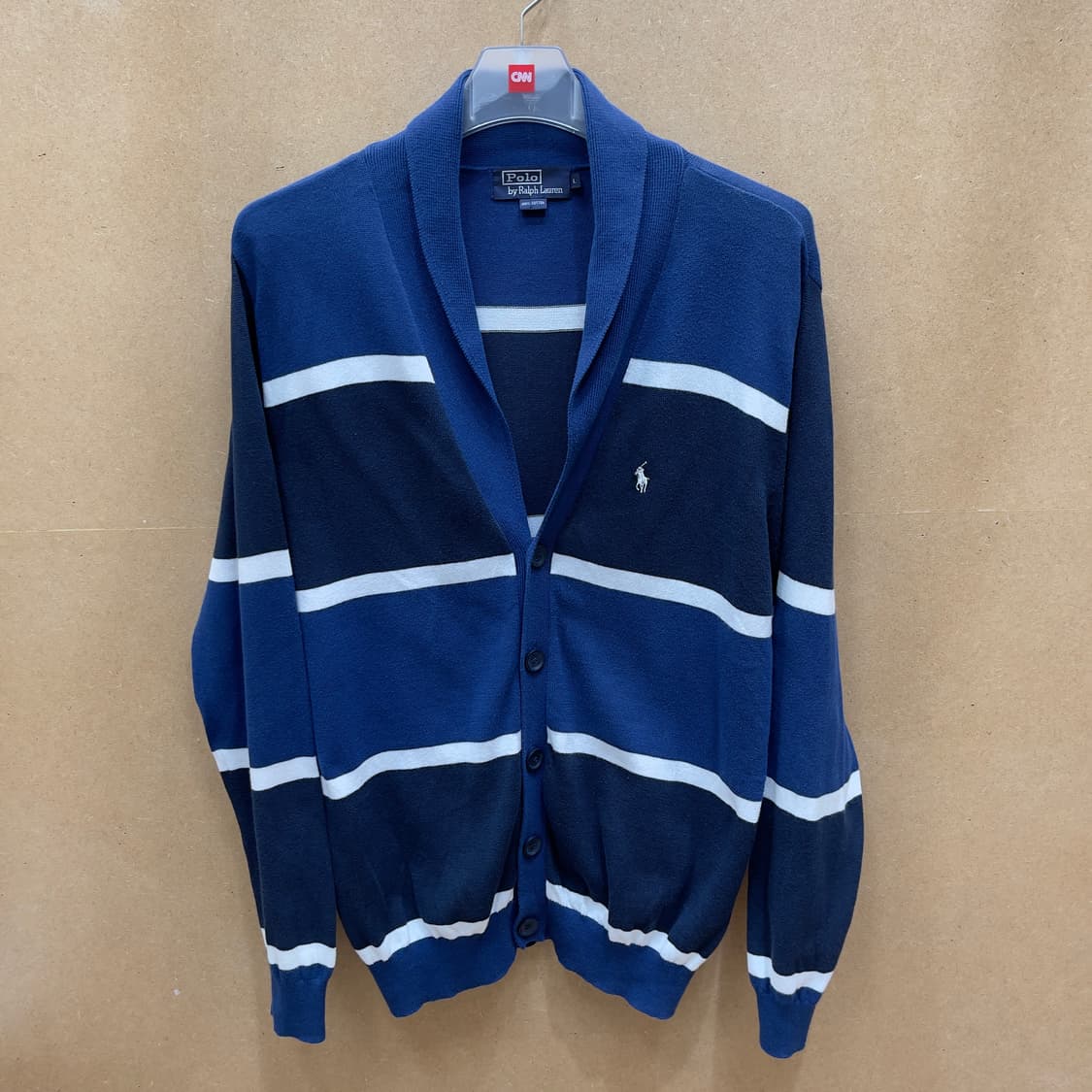 폴로랄프로렌 스트라이프 숄카라 가디건 상품이미지1