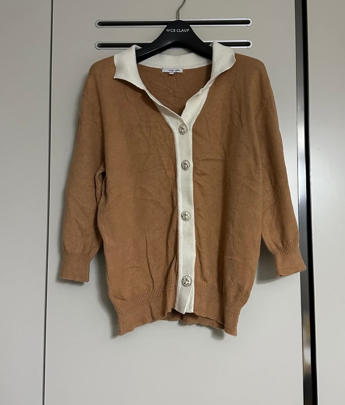 THE IZEL 브라운 가디건 상품이미지1