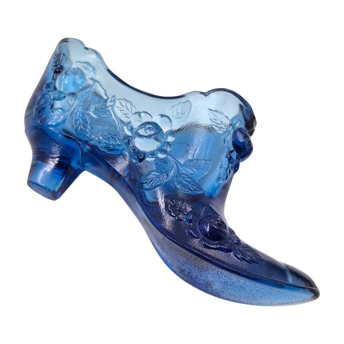 70s 미국 펜톤 코발트 블루 장미 구두 오브제 1p 상품이미지4