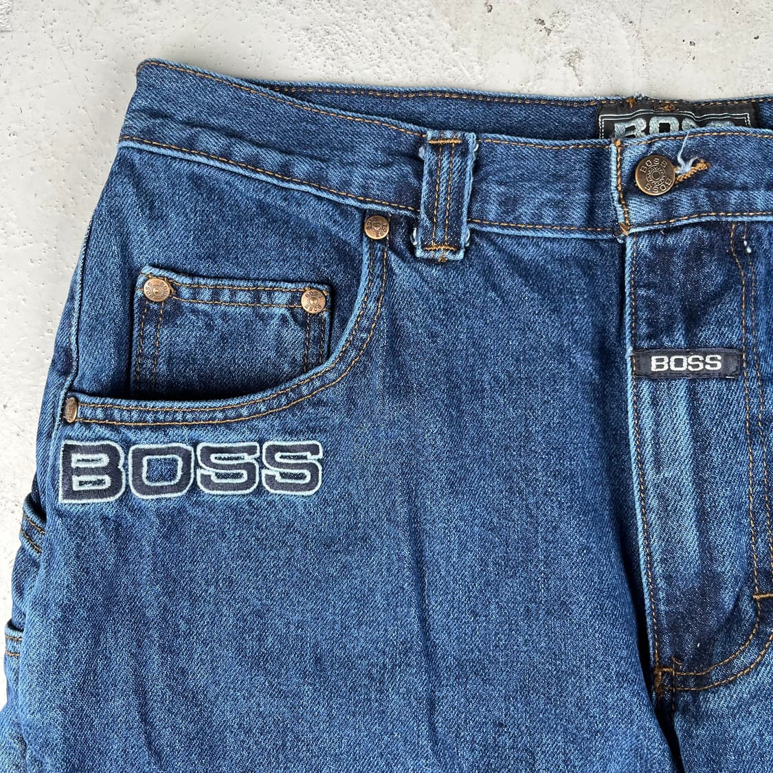 빈티지 Boss Jeans 더블 로고 데님 팬츠 상품이미지5
