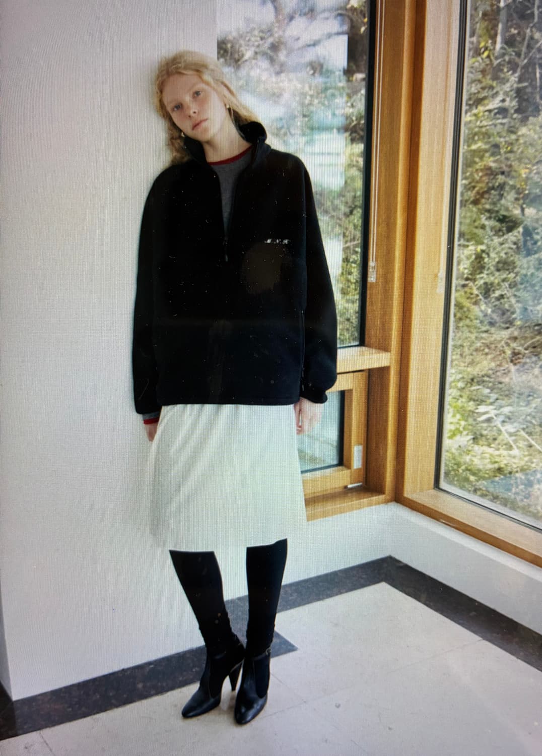 모노하 미디 시어 스커트 상품이미지3