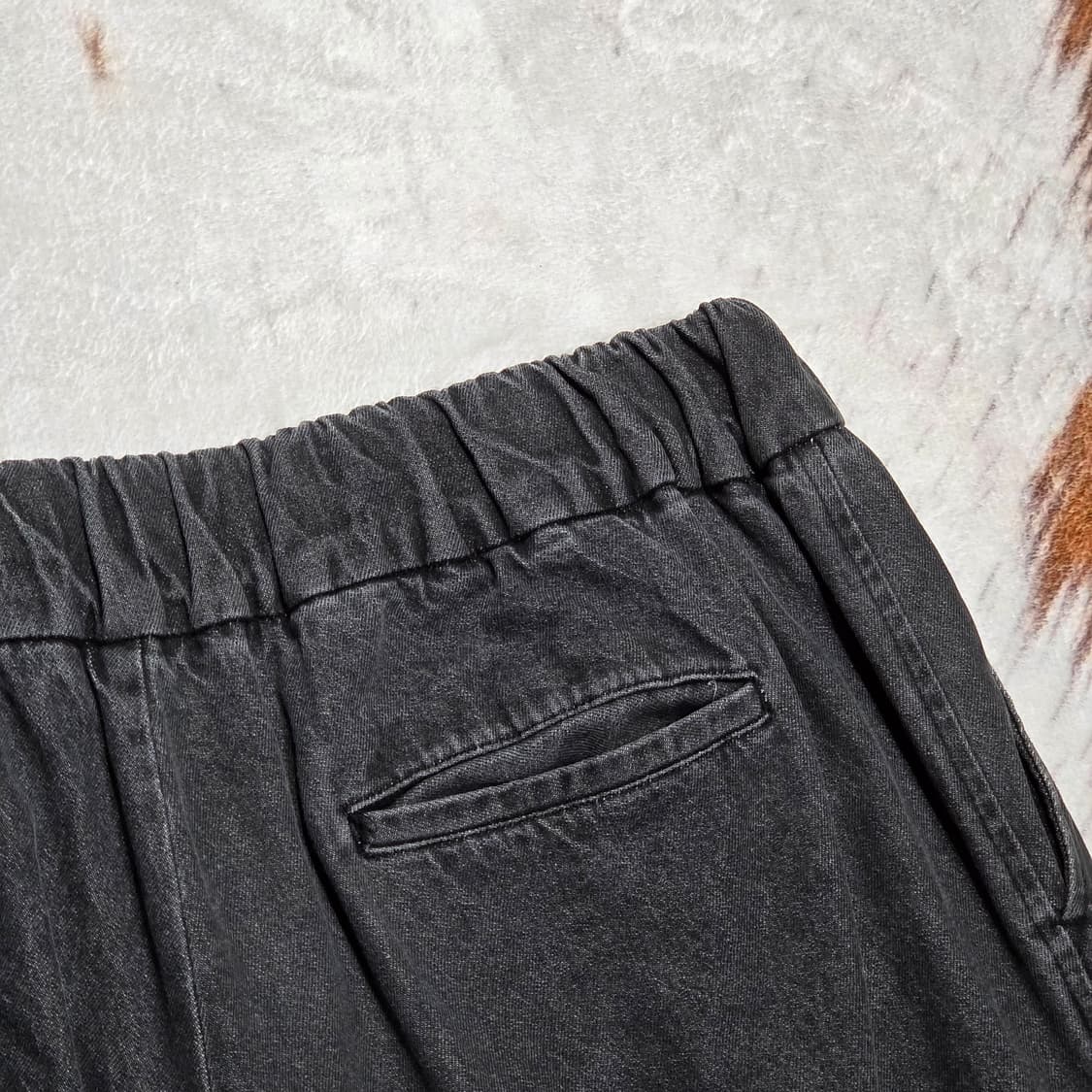 빈티지 벌룬핏 그레이 밴딩 데님 팬츠 상품이미지5