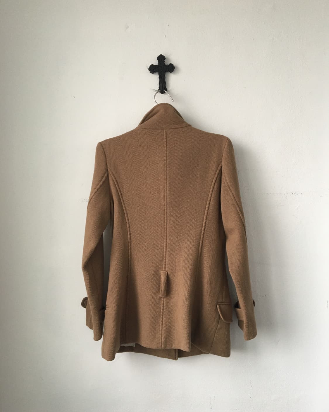 Belted high neck woolen coat 상품이미지3