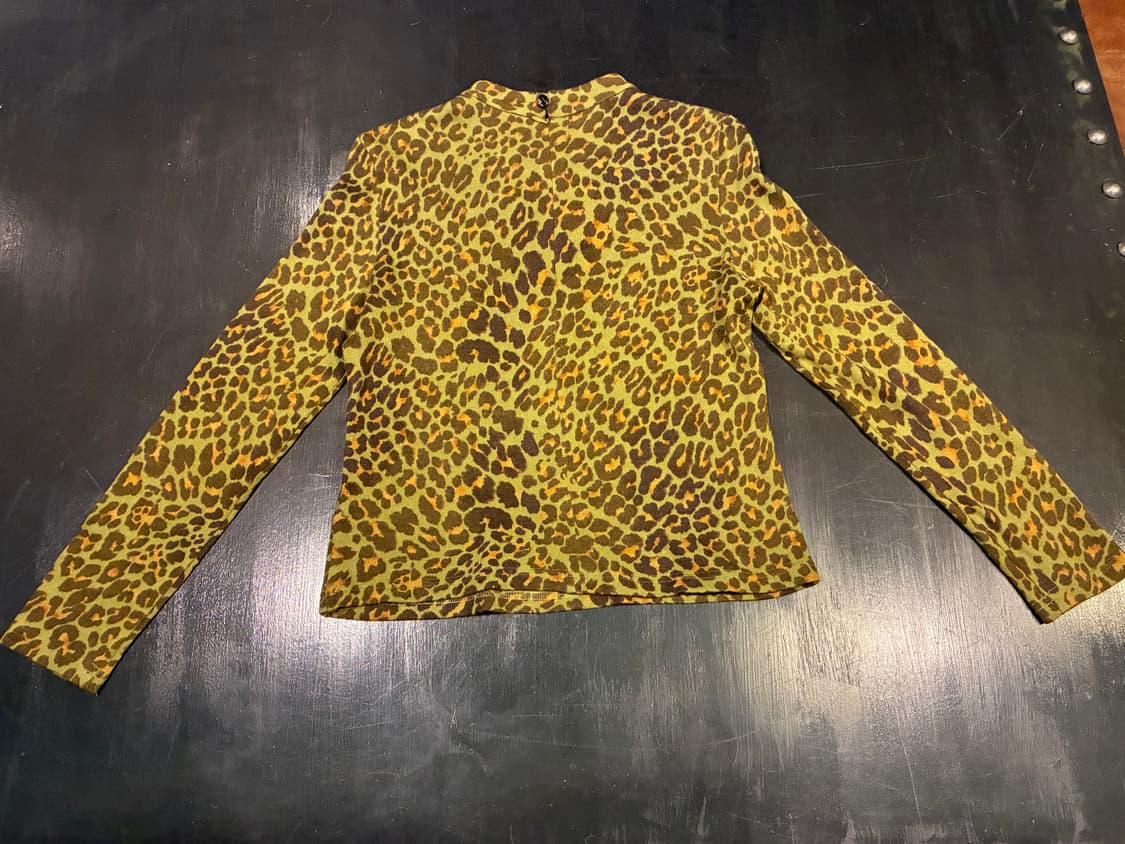 40) tre pini 레오파드 울 니트 갸루 모리걸 상품이미지2