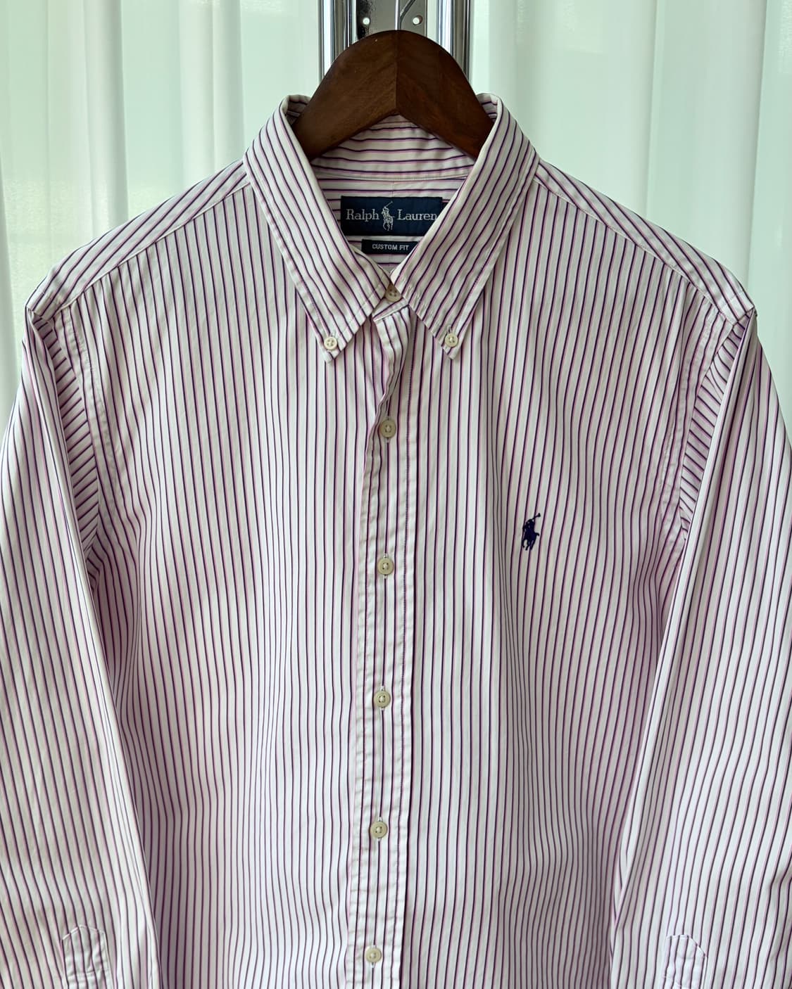 [L-XL]폴로 랄프로렌 커스텀핏 스트라이프 포플린 셔츠 상품이미지4