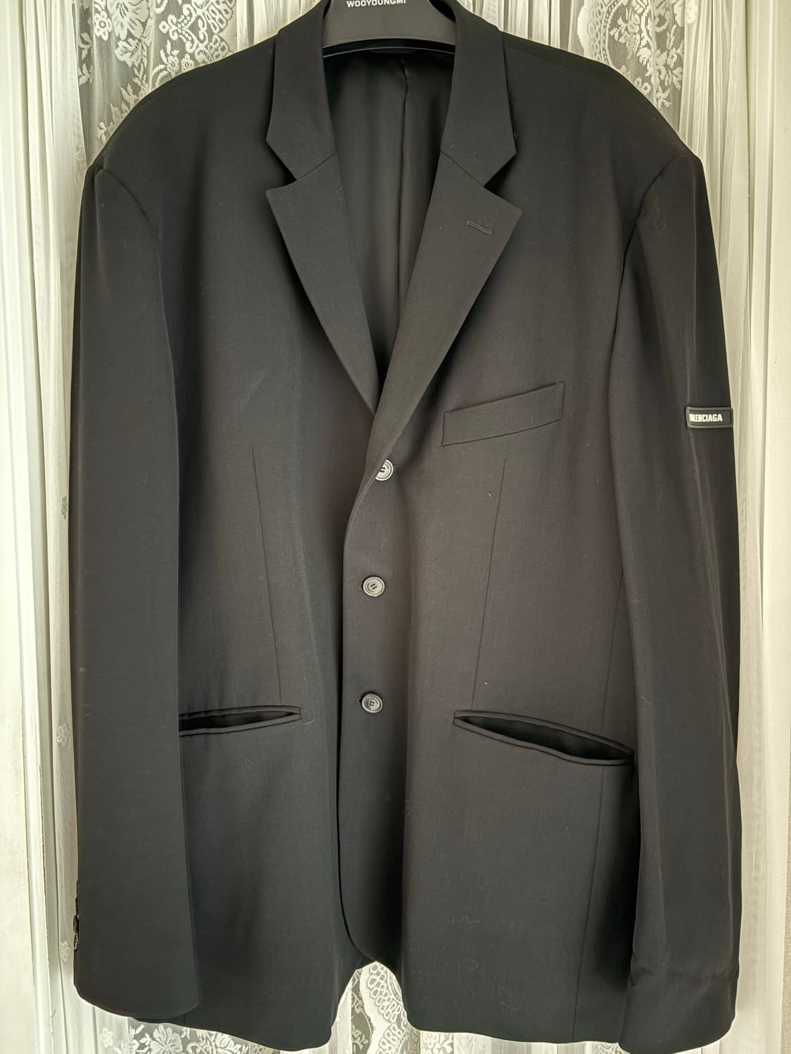 발렌시아가 플루이드 비스코스 개버딘 워시드 자켓 블랙 상품이미지1