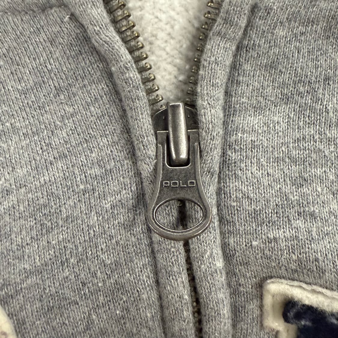 폴로 랄프로렌 그레이 하프 레드 블루 로고 후드집업  상품이미지8