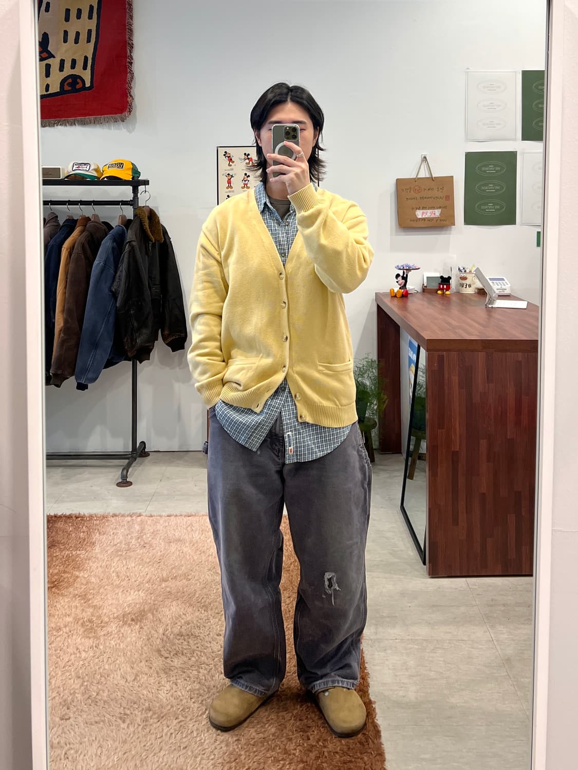 90s Uniqlo 올드 유니클로 포켓 가디건 상품이미지2