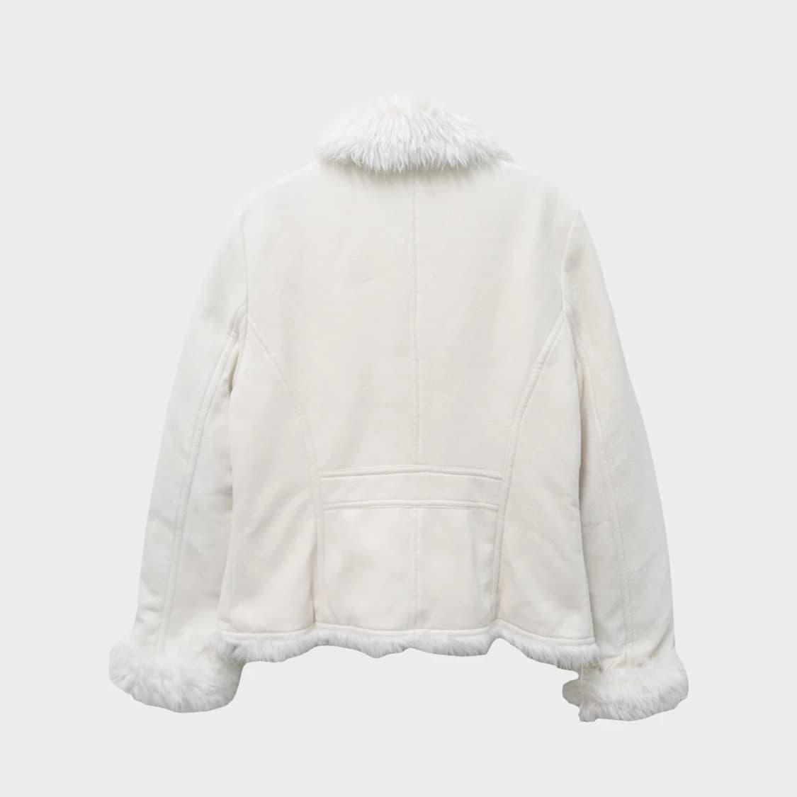 L.A. BEAU-JE 화이트 퍼 스웨이드 자켓 64320 상품이미지2