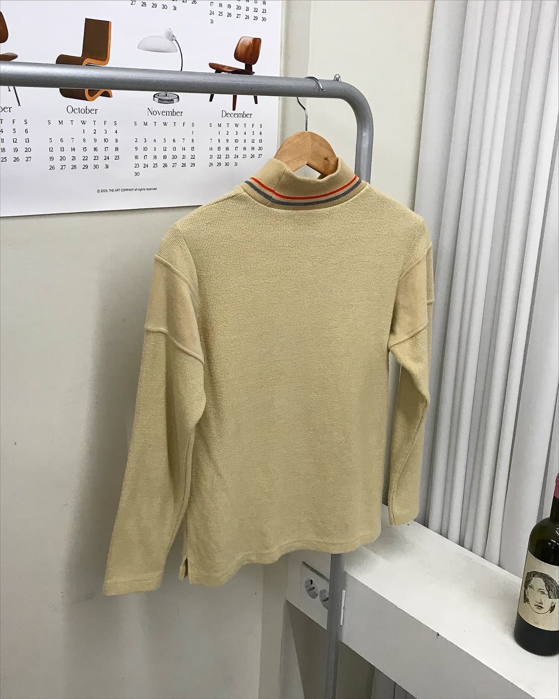 꾸레쥬 로고 반폴라 긴팔티 상품이미지3