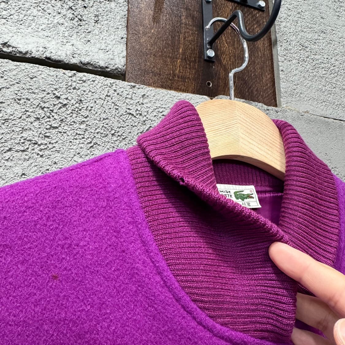 80s 라코스테 퍼플 블루종 자켓 (S)   상품이미지4