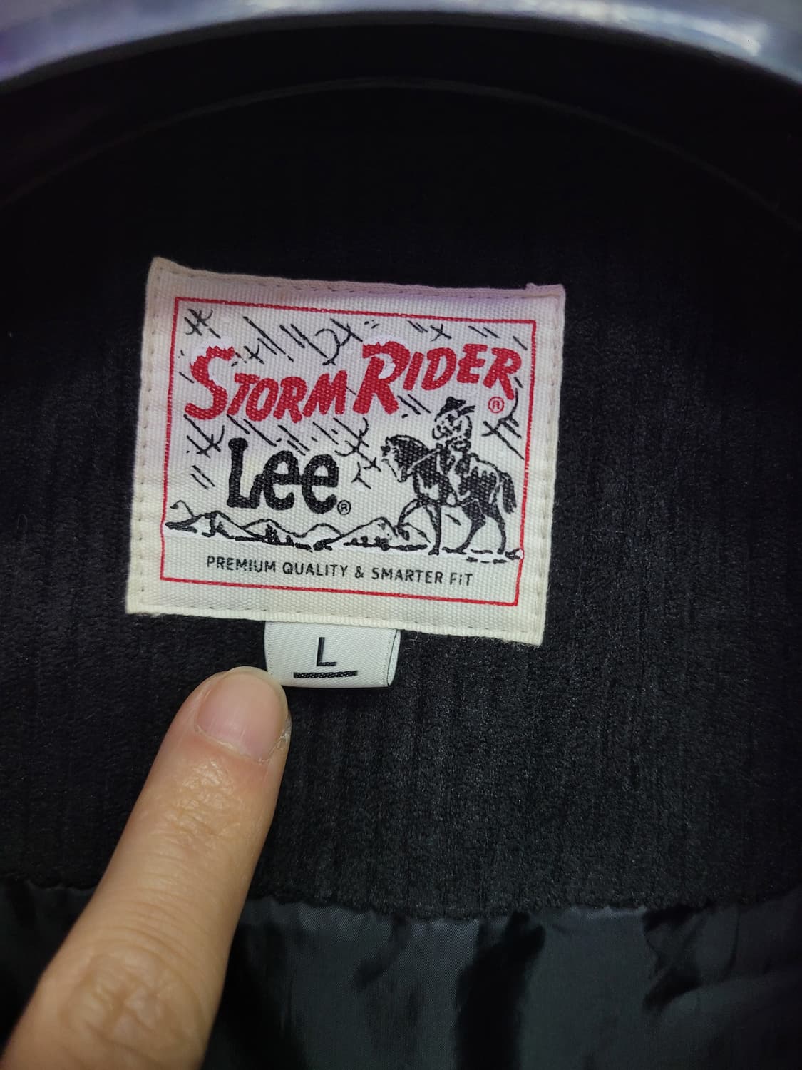 Lee 리 코듀로이 패딩 블랙 상품이미지3