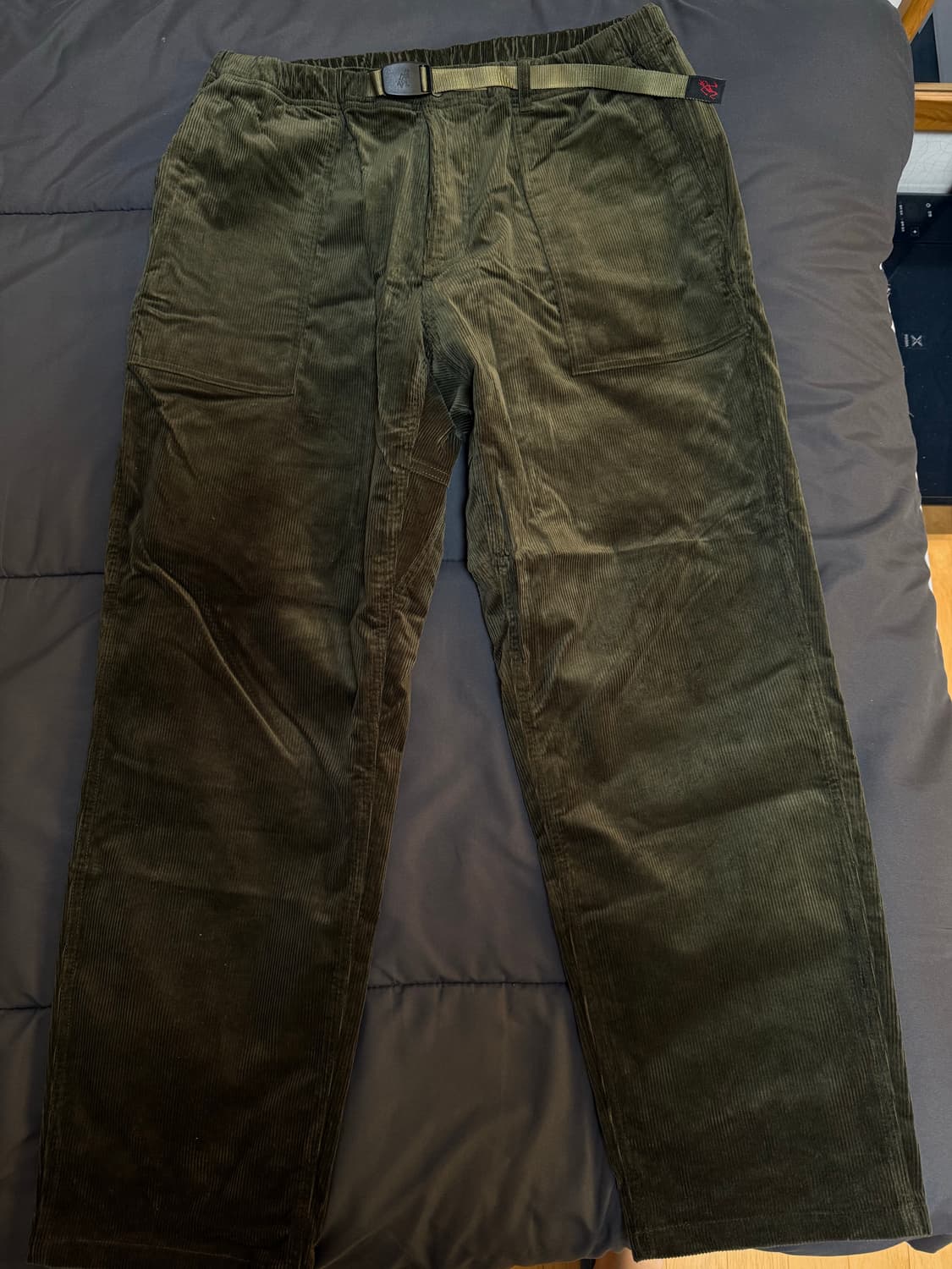 그라미치 코듀로이 팬츠 올리브 XL 상품이미지2