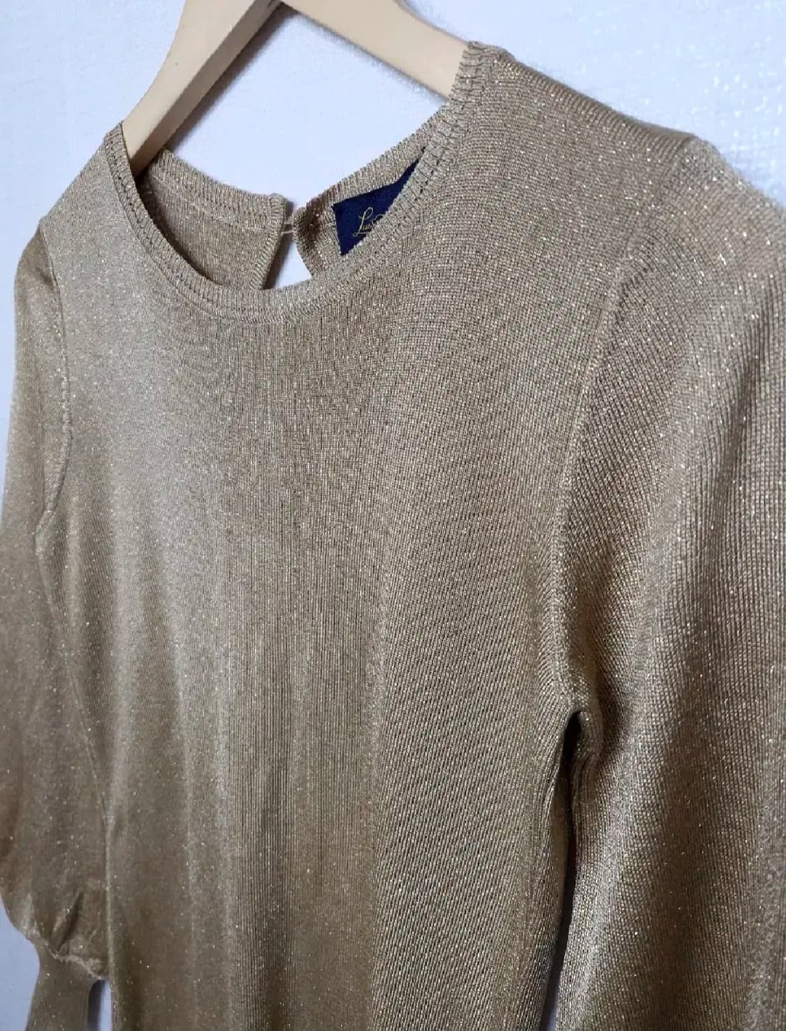 (새상품)루이사 스파그놀리. 금빛 원피스_S 상품이미지3