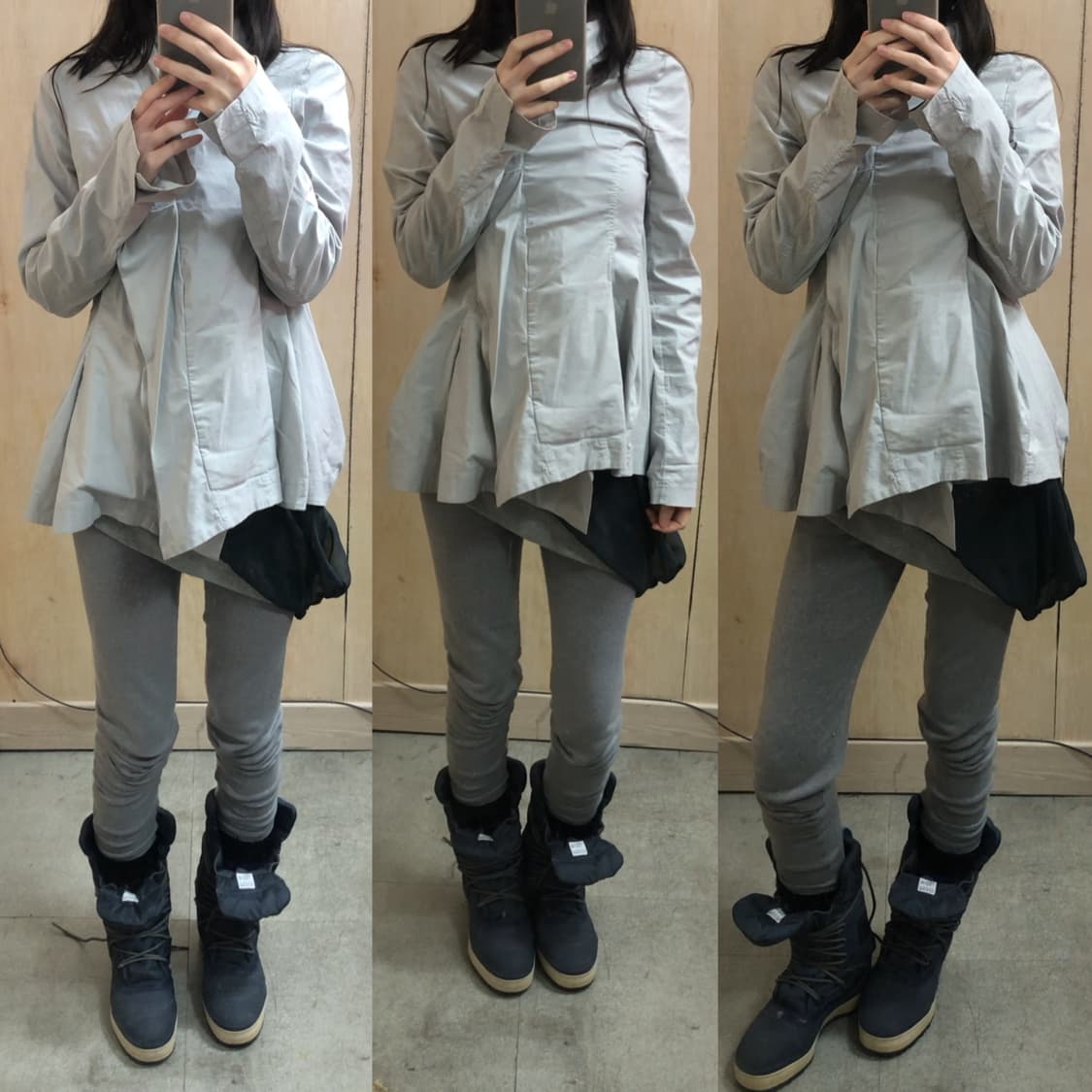 [직수입] 빈티지 블라우스 자켓 라이트그레이/ 시어 드레스 차콜 상품이미지1