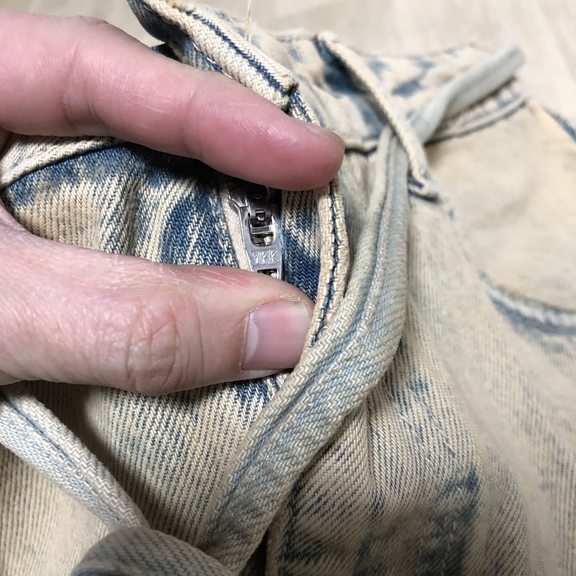 (32) 새상품 자라 ZARA 블리치 워싱 플레어 와이드핏 데님 팬츠 상품이미지6