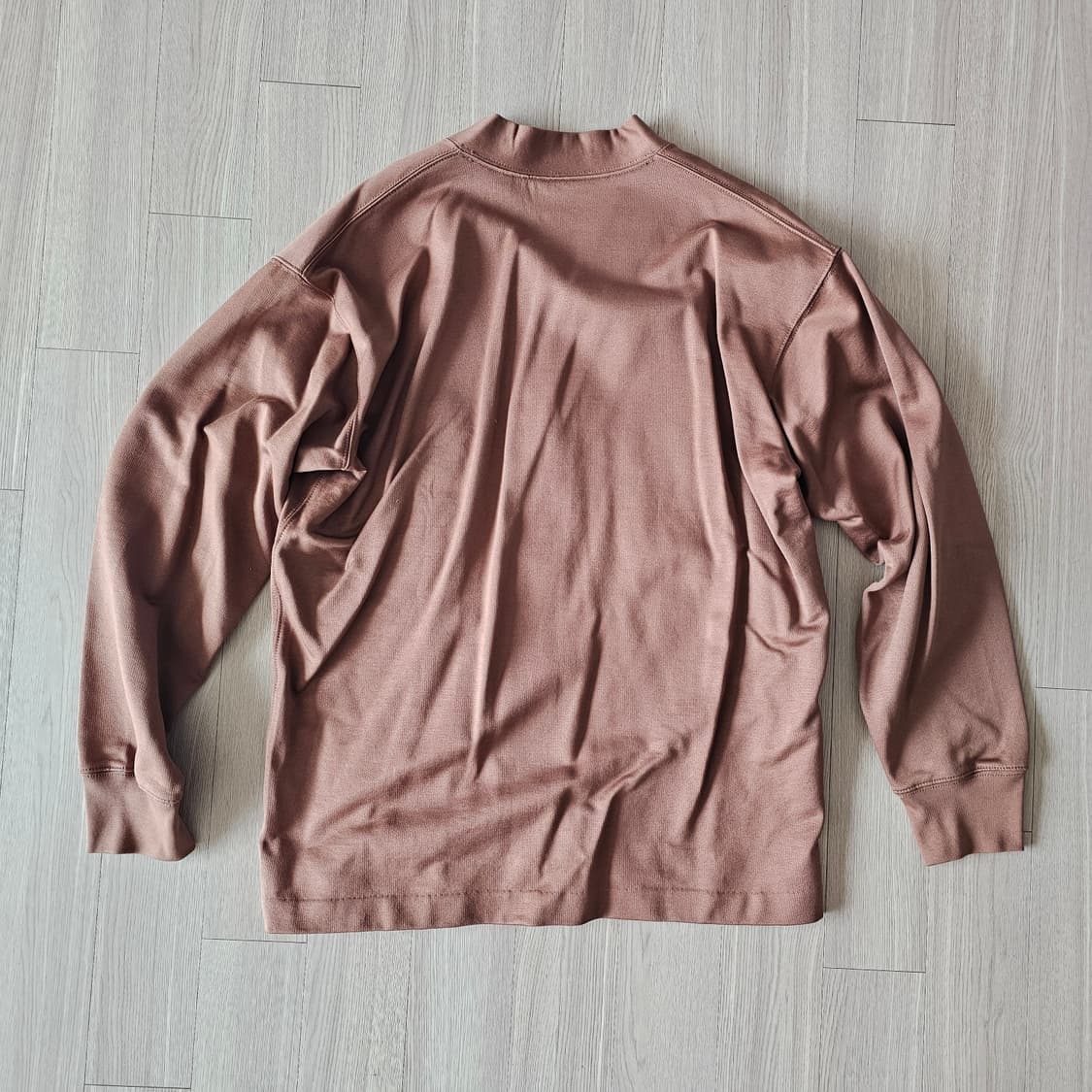 L 100 새제품) 유니클로 U 스웨트 가디건 브라운 르메르 간절기 상품이미지4