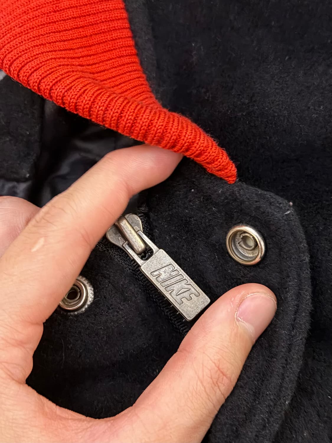 90s 나이키 조던 아카이브 가죽 울 바시티 자켓 상품이미지9