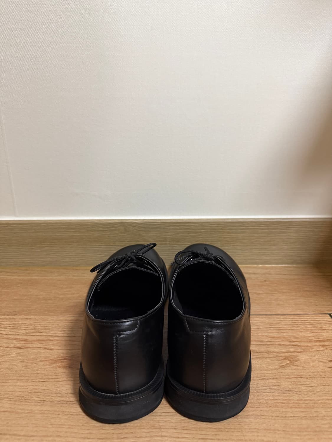 (270size) 빈티지 레더 블랙 더비슈즈 상품이미지4