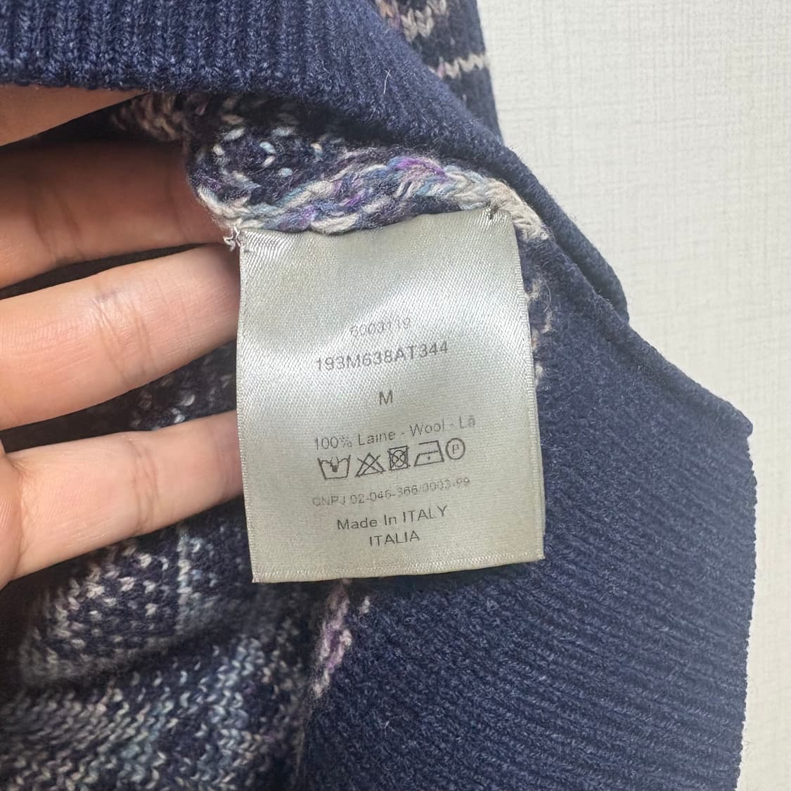 [M/새상품급] 디올 오블리크 자카드 니트 상품이미지3