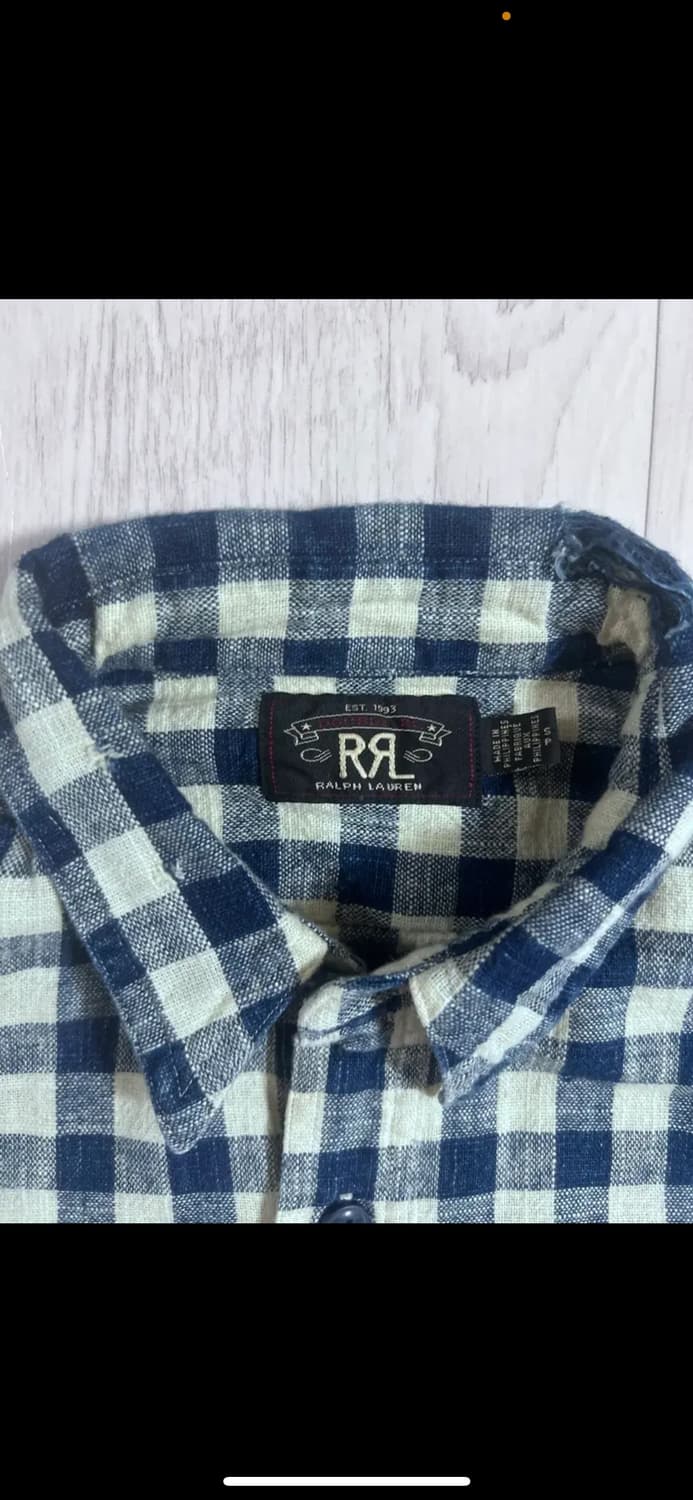 RRL 리페이드 워크 인디고 셔츠 S 상품이미지2