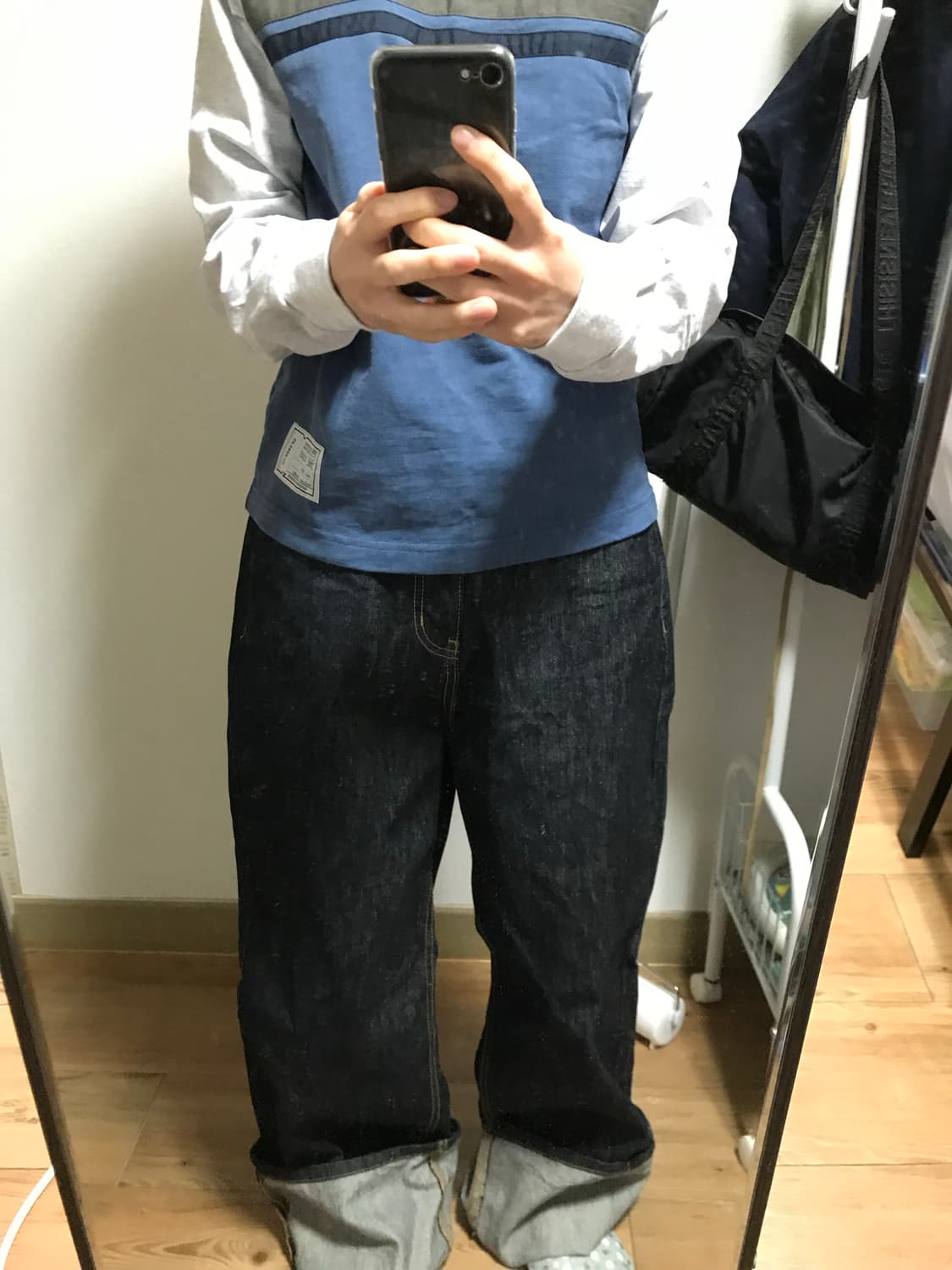 생지 롤업 데님팬츠 상품이미지5