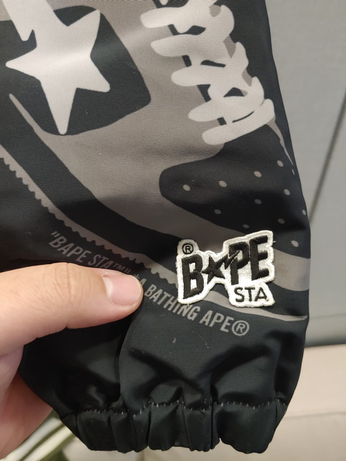 [M] 베이프 베이프스타 프린팅 코치자켓 상품이미지3