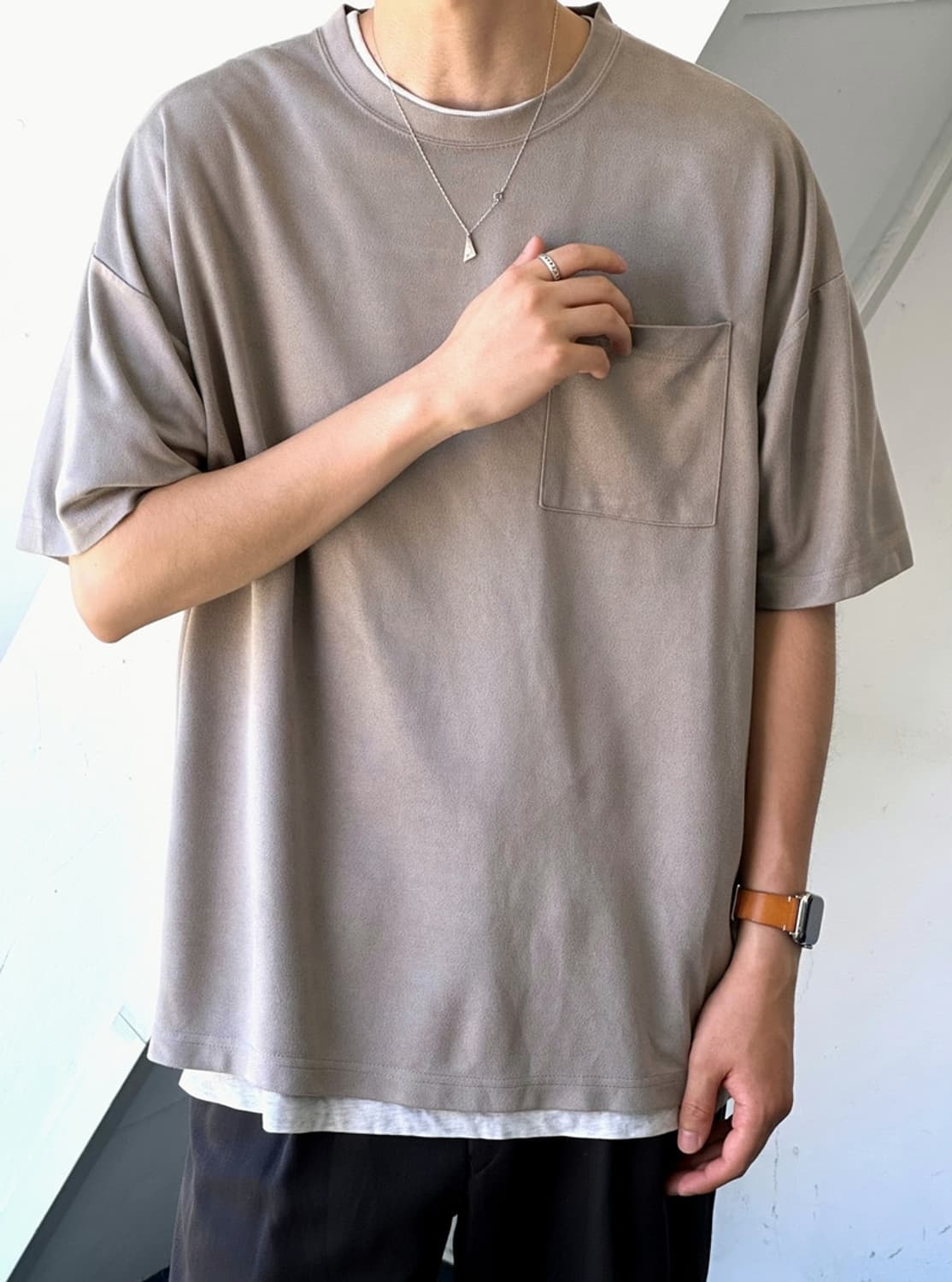 Suede touch design pocket P/O 상품이미지8