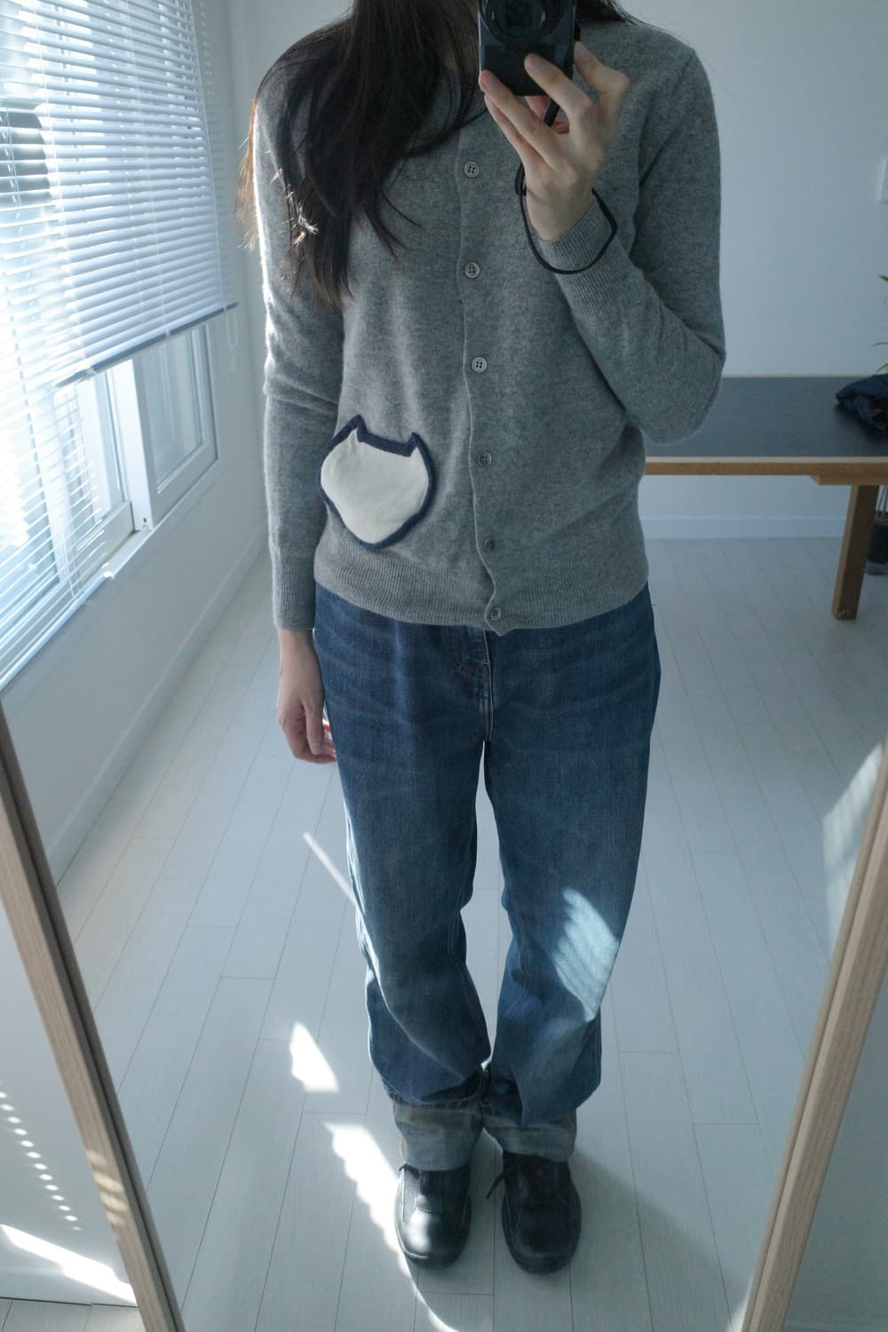 캣 니트 가디건 상품이미지1