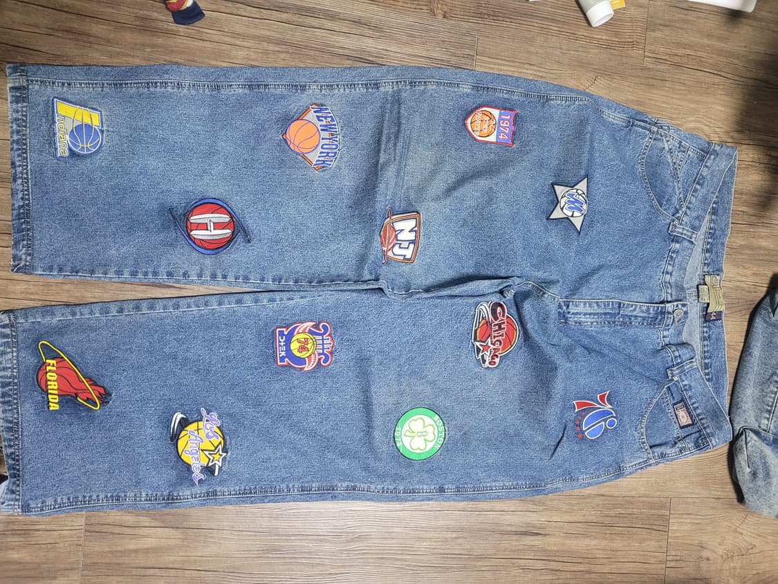 nba 데님패치바지 상품이미지1